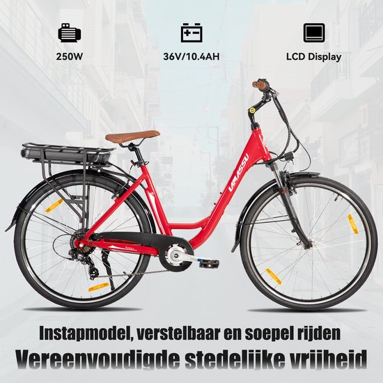 HILAND Montura Elektrische Mountainbike - 28 inch - 250W Motor - 36V 10.4Ah Accu - E-MTB - 7 Versnellingen - Aluminium Frame - Heren & Dames van Hiland — afbeelding 3