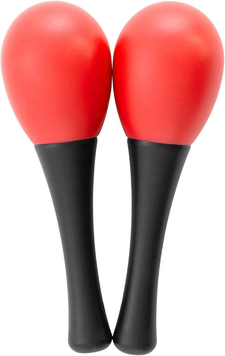 Mini Maracas - Percussie Shakers - Muziekonderwijs - Handig voor kleine handen - 13cm lengte - Rood