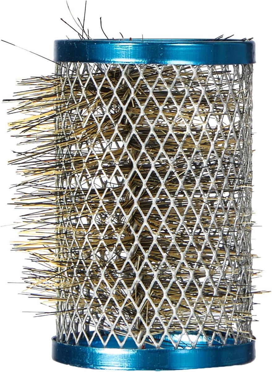 Draadwikkelaar met borstel - Haar kruller - Haar stylen - Set van twaalf - 63 mm lengte - Blauw