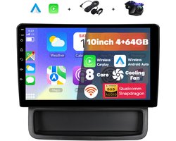 Boscer 2 Din Autoradio - Geschikt voor Renault Trafic, Opel Vivaro & Nissan Primastar (2010-2014) - Draadloos Apple CarPlay & Android Auto - 8-Core Snapdragon - 10.1 Inch HD Touchscreen - WiFi, Bluetooth & USB - Achteruitrijcamera & Microfoon