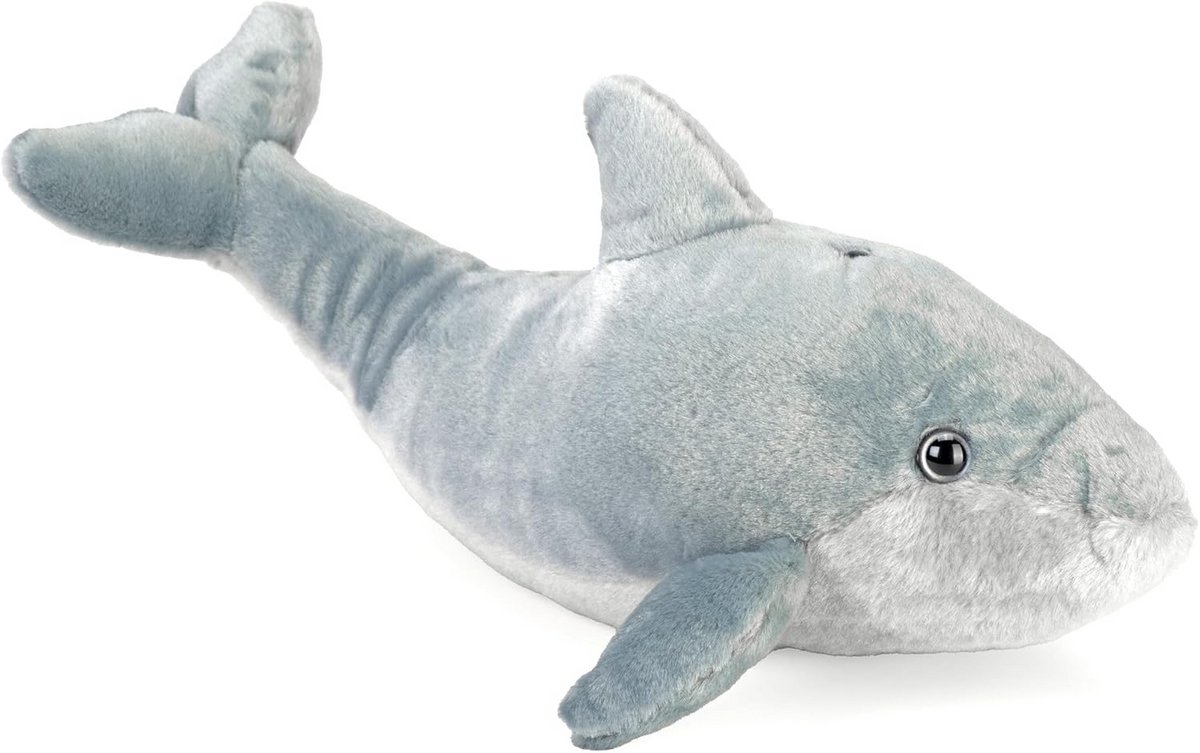 Pluche Dolfijn - Knuffeldier Zacht - Kinderen Spelen - Gemaakt Van Gerecyclede Flessen - 20 cm - Zwart