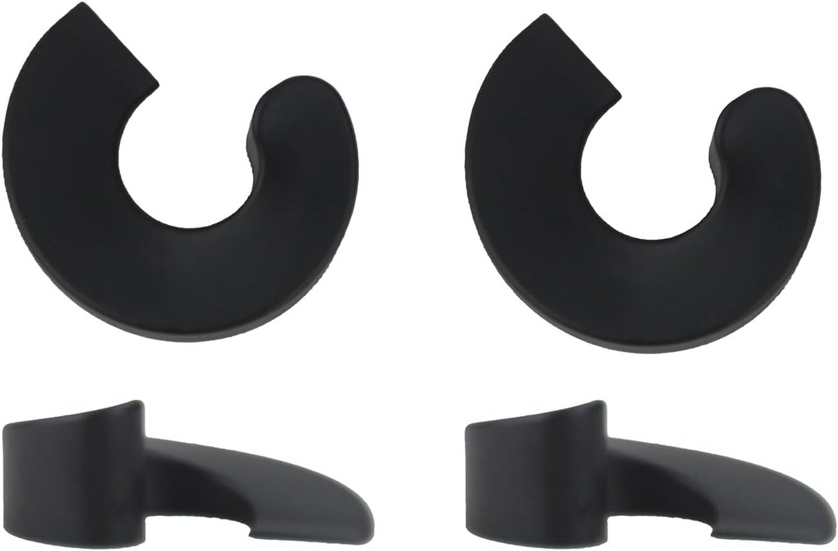 Antislip Deurstopper - Deurdemper Rubber - Deuren Open Houden - Beschermt Tegen Beschadiging - 4 Stuks - Zwart