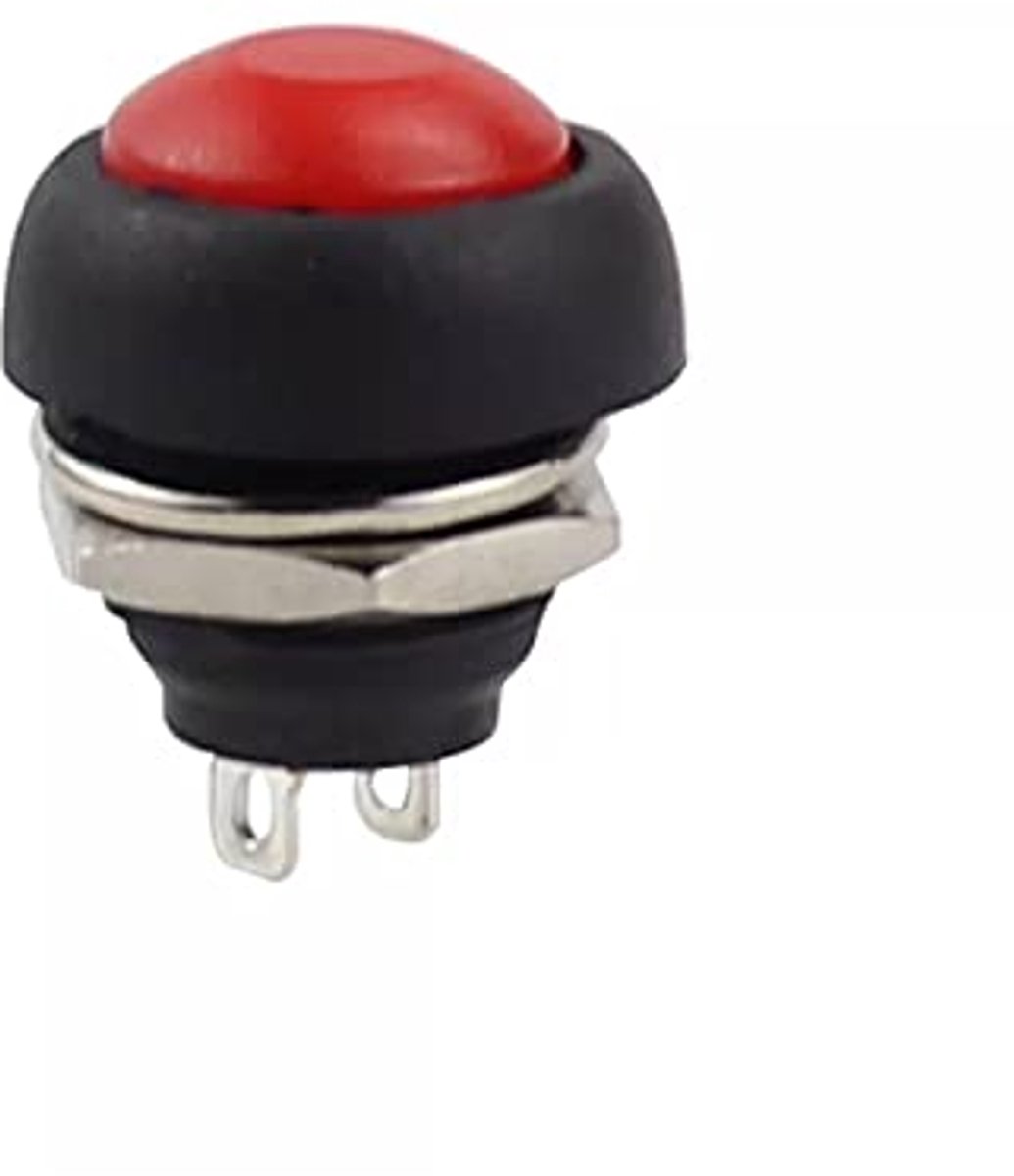 Drukknop Schakelaar - Ronde Knop - Hobby Projecten - NON-momentaan - 12mm - Rood