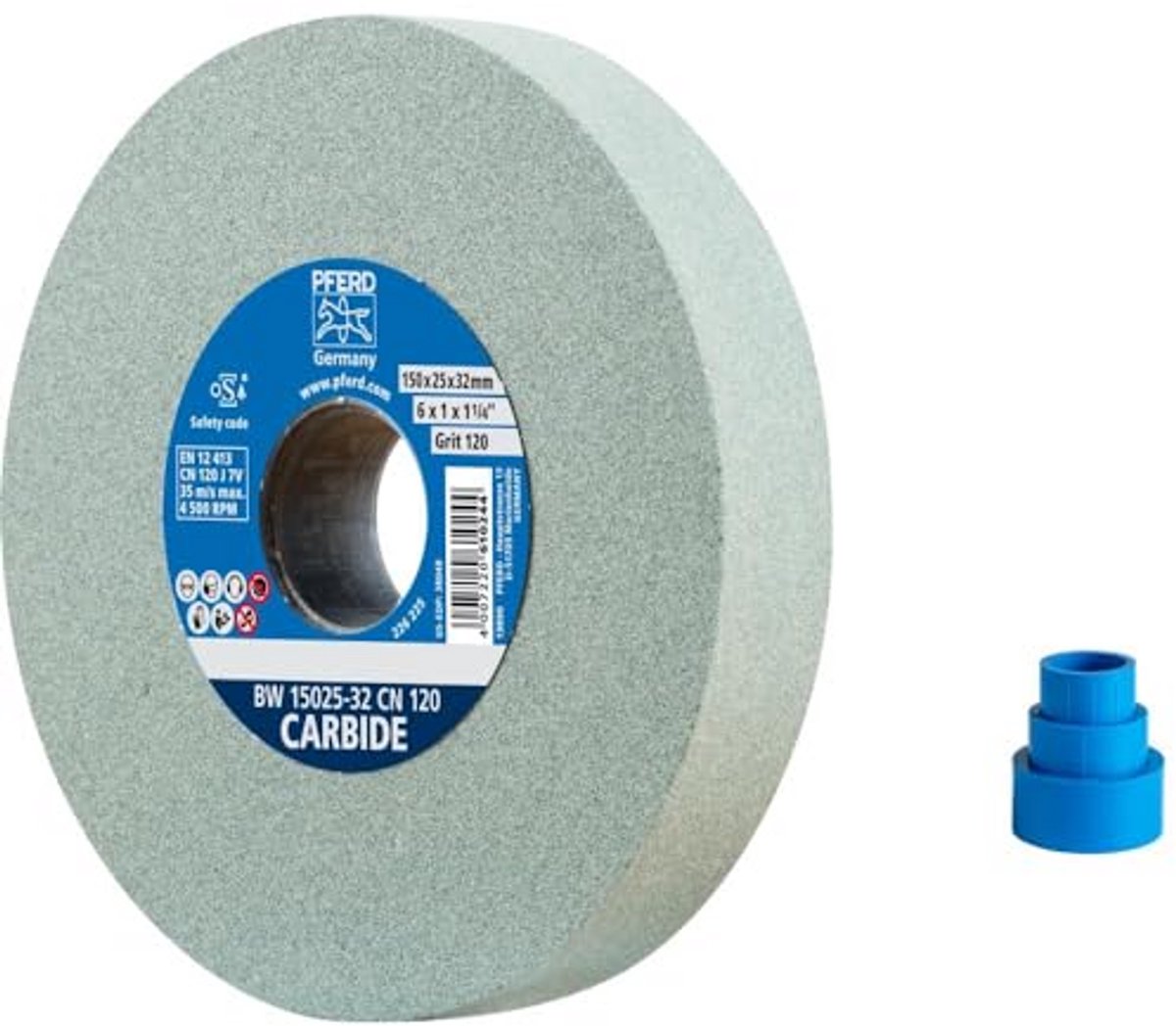 Slijpschijf Carbide - Harde materiaal schijf - Materiaal bewerken - Inclusief verloophulzen - 150x25x32mm - Groen