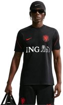Zwart Nike sportshirt met oranje details, het Nederlandse leeuw embleem en "ING" opdruk.