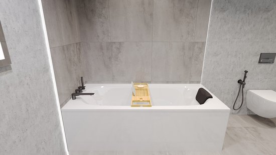 Baignoire Badland VITAE 160 x 75 cm blanc avec appuie-tête