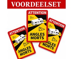 Dode hoek sticker - Frankrijk - Camper | Angles morts | Voordelset van 3 stuks