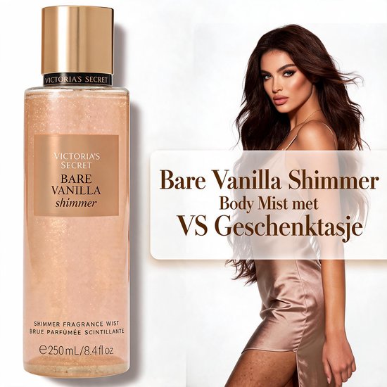 Victoria Secret Bare Vanilla Shimmer Fragrance Body Mist 250 ml Met VS Geschenktasje