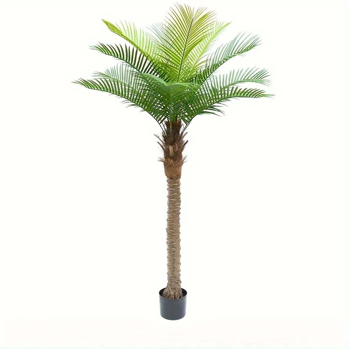 Zerova Kunstplant Kokospalm - Kunstplant voor binnen - Kunstplanten - Voor Woonkamer, Kantoor en Horeca - 160 cm - Zwarte Pot Groen
