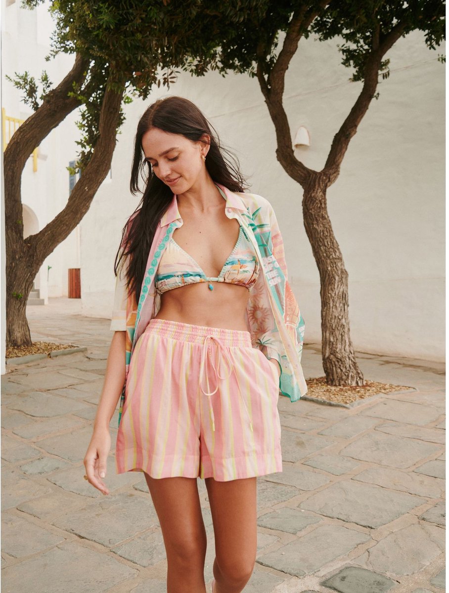 Next - Dames - Lichtgewicht short met elastische taille - Roze