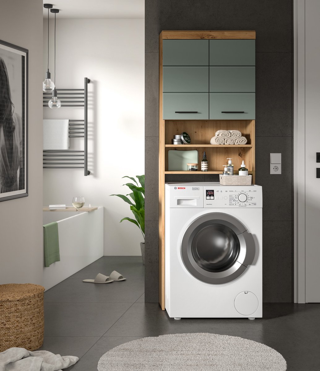 xonox.home wasmachine-overkast Scout Artisan eiken imitatie (B/H/D: 63x191x24 cm)