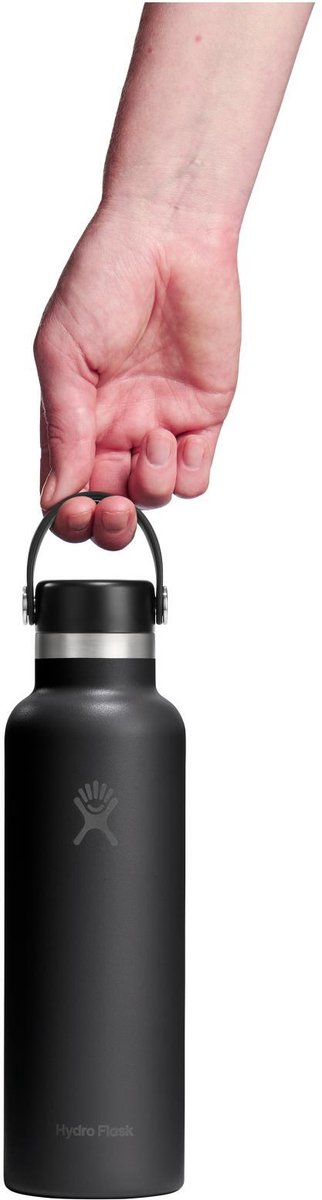Hydro Flask Drinkfles 'Standard Mouth' (621 ml), black – foto 3