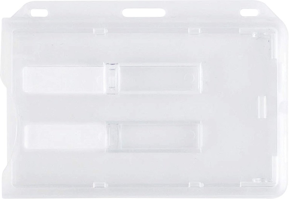 Kaarthouder - Dubbele Pasjes - Veilig Opbergen - Hard Plastic - 54 x 85 mm - Transparant
