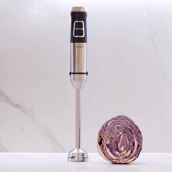 Staafmixer - Keukenmixer - Ingrediënten Bereiden - XXL Voet - 1500 Watt - Zilver — afbeelding 5