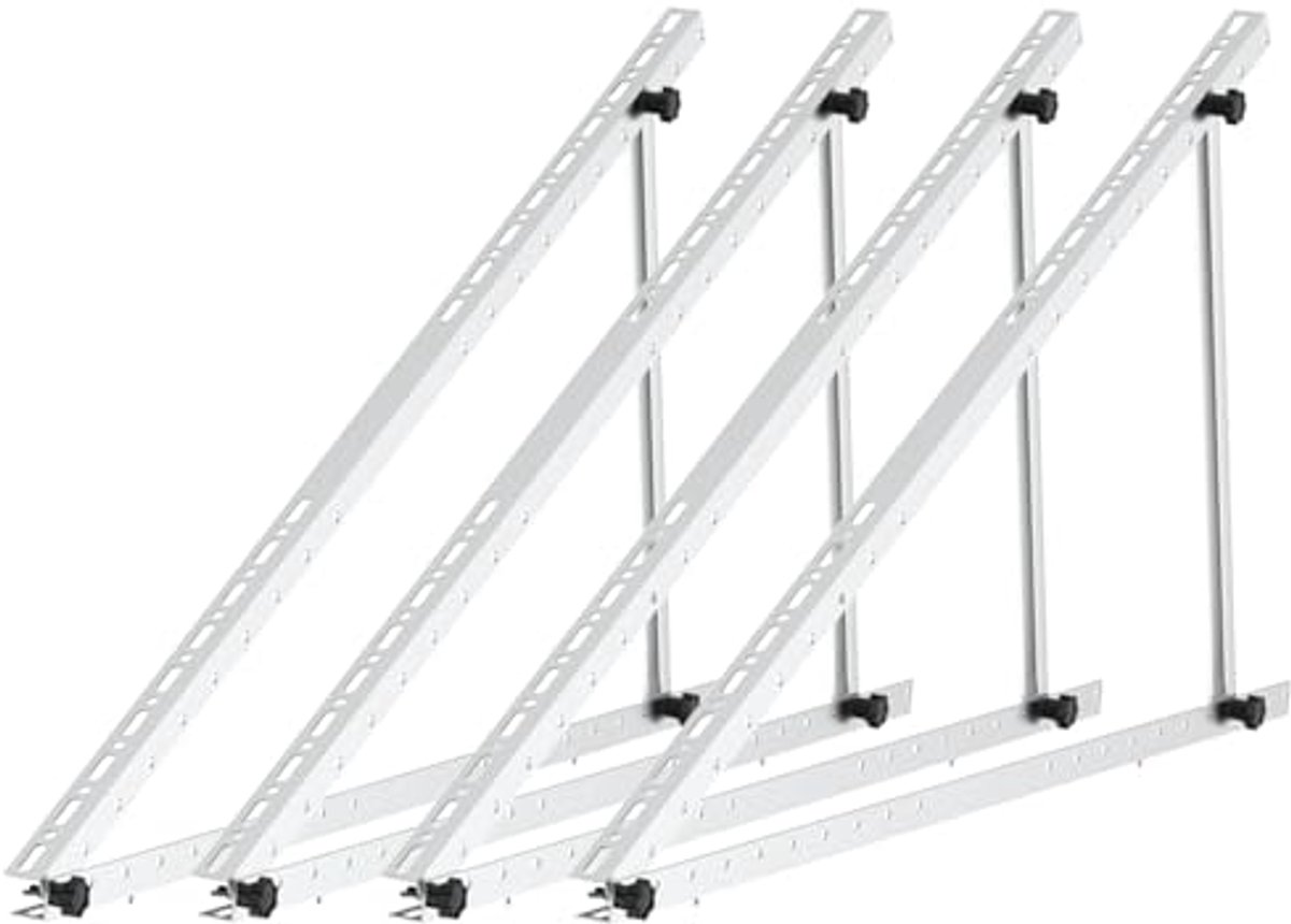 Zonnepaneel Houder - PV Module Bevestiging - Energie Opwekken - Instelbare Hoek - 118 cm - Zwart