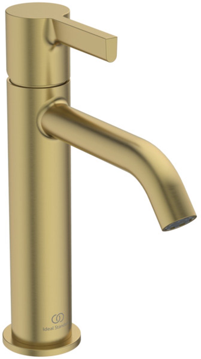 Ideal Standard IS Wastafelkraan Joy Grande - Spr.135mm z.afvoergarn. Brushed Gold, BE279A2
