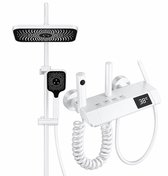 Innovastore Douchesysteem - Doucheset - Regendouche - Handdouche - Thermostaatkraan - Verstelbaar - Digitale display - Wit