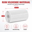 Witte reflecterende tape rol, 300 cm lang, 5 cm breed. Opvallend, waterbestendig en flexibel.
