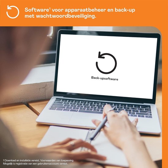 Externe Harde Schijf - Opslagapparaat - Bestanden Opslaan - Hardware Encryptie - 8 TB - Zwart — afbeelding 2