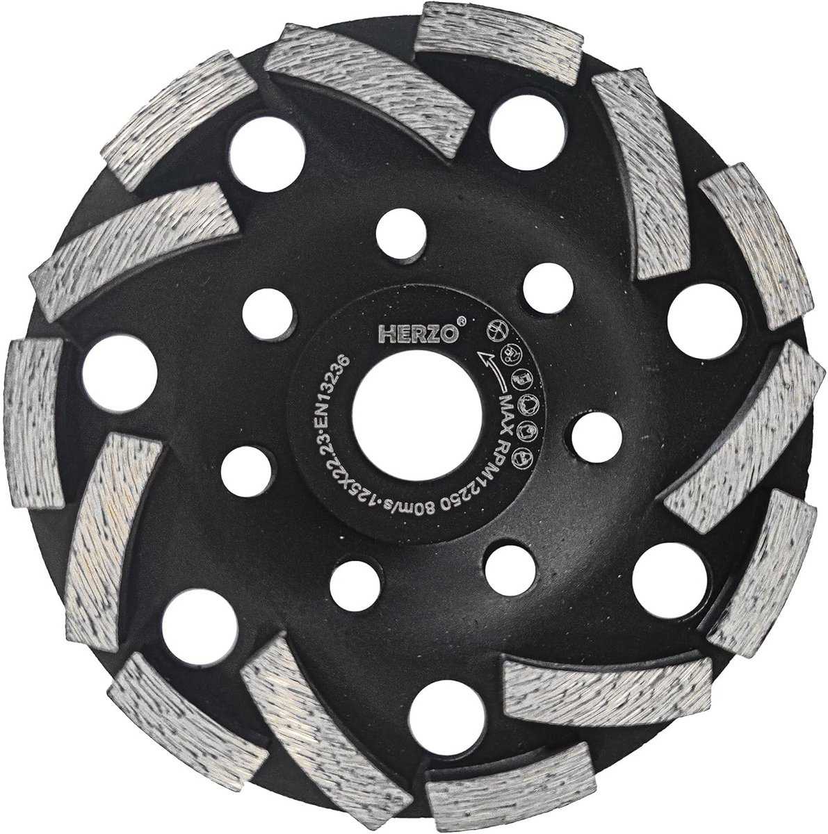 Diamant Slijpschijf - Natuursteen Schijf - Precisie Slijpen - Hoge Duurzaamheid - 125mm Diameter - Zilverkleurig