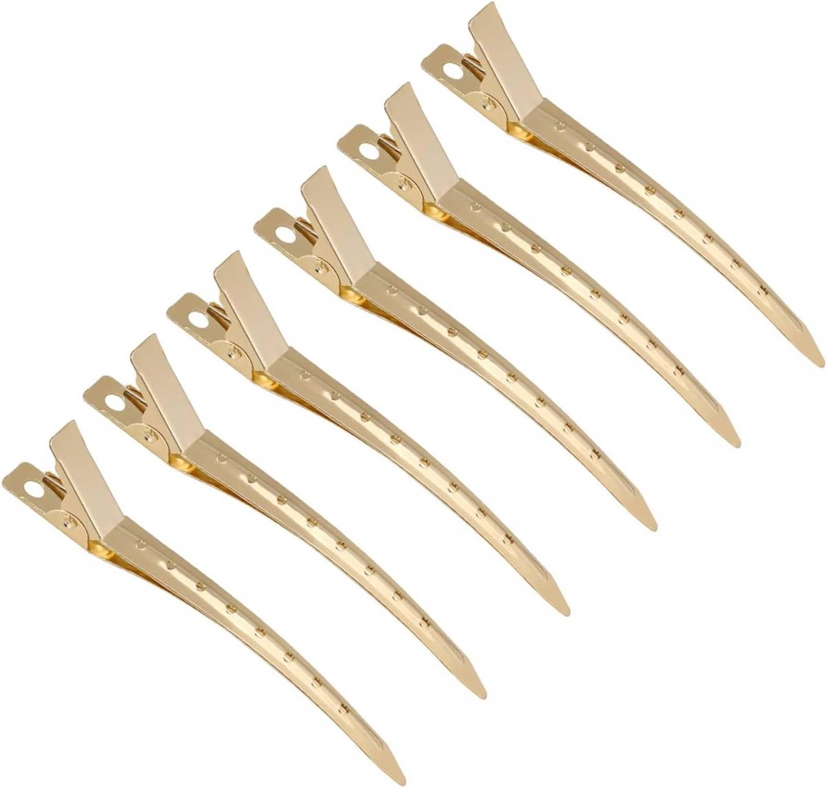 Krokodillentang Set - Haarklemmen Professioneel - Haar Stylen - Roestvrij Staal - 24 Stuks - Goud