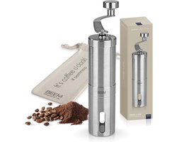 Handmatige Koffiemolen - Koffiebonen Molen - Verse Koffie Bereiden - Traploze Maalgraad - 40g Capaciteit - Roestvrij Staal