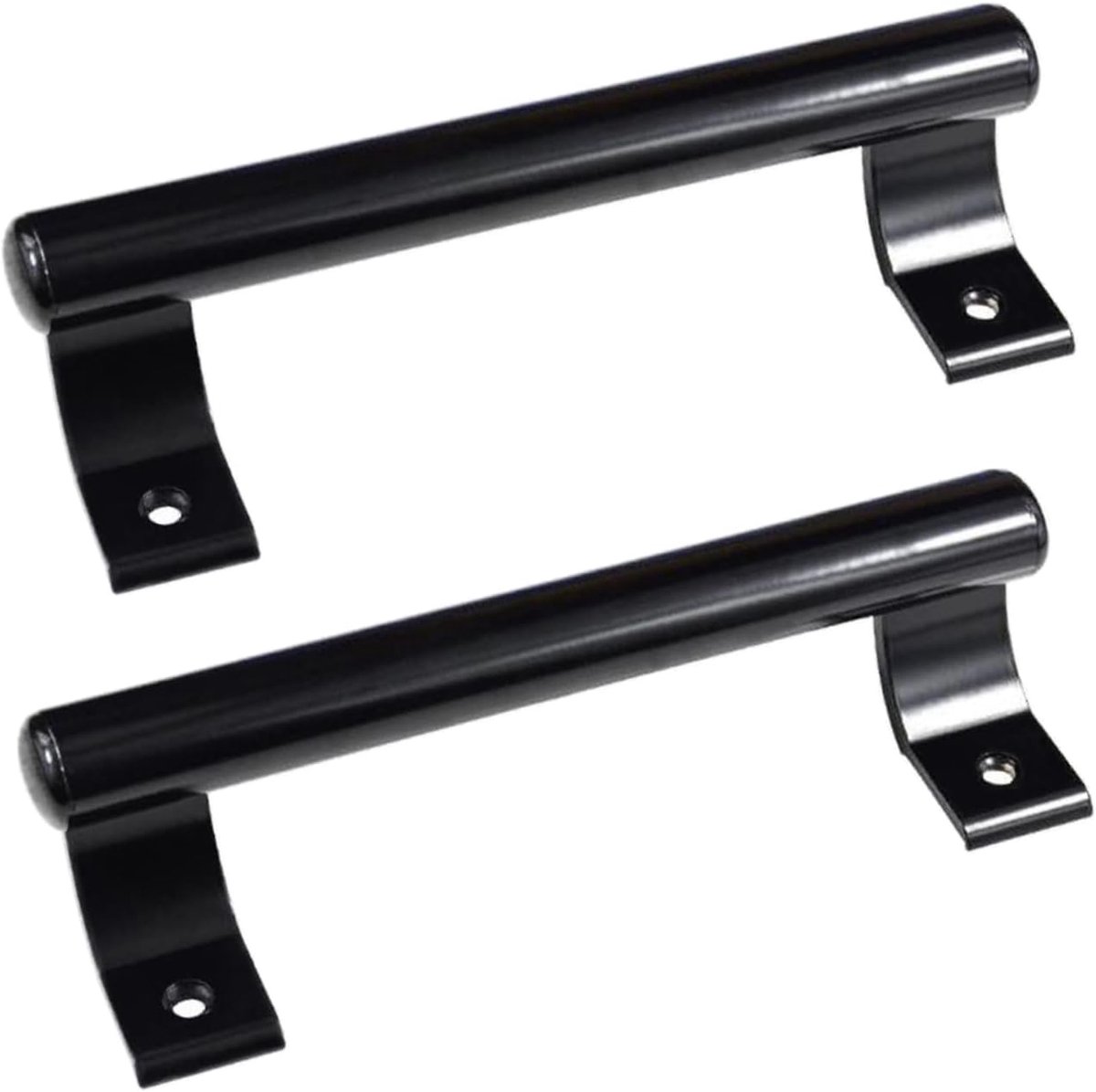 Schuifdeurgreep 2-delig - Metalen handgreep - Deuren openen - Duurzame aluminiumlegering - 20.32 cm lengte - Zwart
