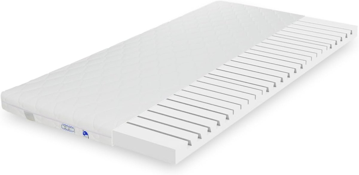 Matras Topper - Comfortschuim Oplegger - Verbeteren Slaapcomfort - Orthopedische Ondersteuning - 200 x 200 cm - Wit