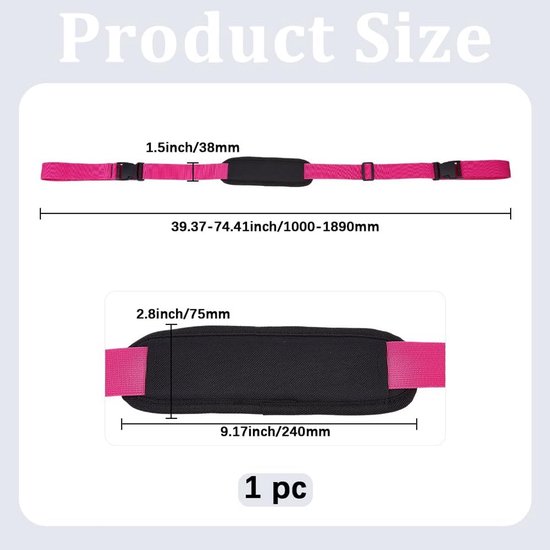 Draagband Stoel - Schouderband - Spullen Dragen - Verstelbare Lengte - 100-189cm - Zwart — afbeelding 2