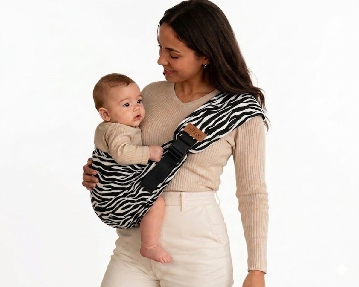 Nifkos - Ergonomische Baby Draagzak leopard - Premium Peuter Carrier - Hoge Kwaliteit