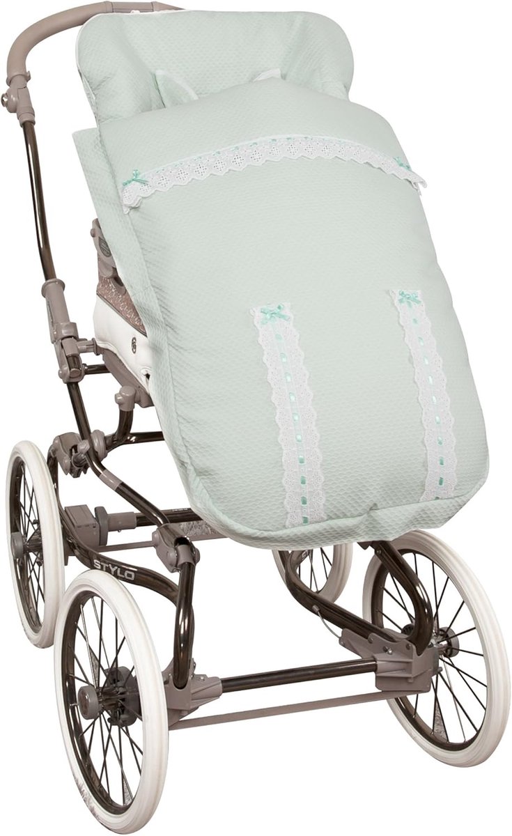 Baby Voetenzak - Universele Muts - Warmte Buiten - Ademend Rugpand - 90 x 55 cm - Watergroen