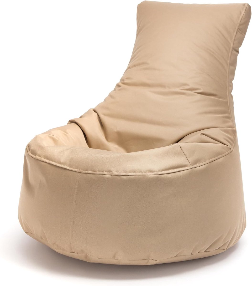 Zitzak Stoel - Comfortabele Zetel - Ontspannen Buiten - Waterafstotend Polyester - 80x70x35 cm - Beige