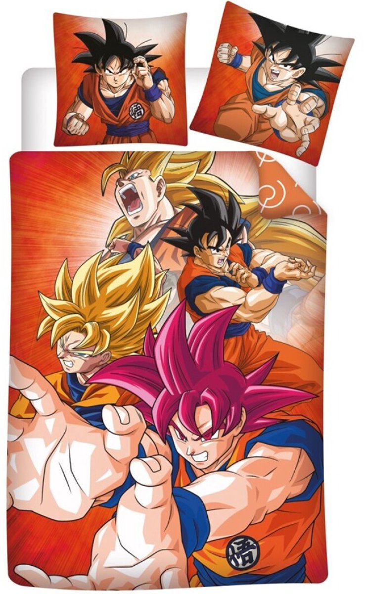 Dragon Ball Z Dekbedovertrek, Z Warrior - Eenpersoons - 140 x 200 - Polyester