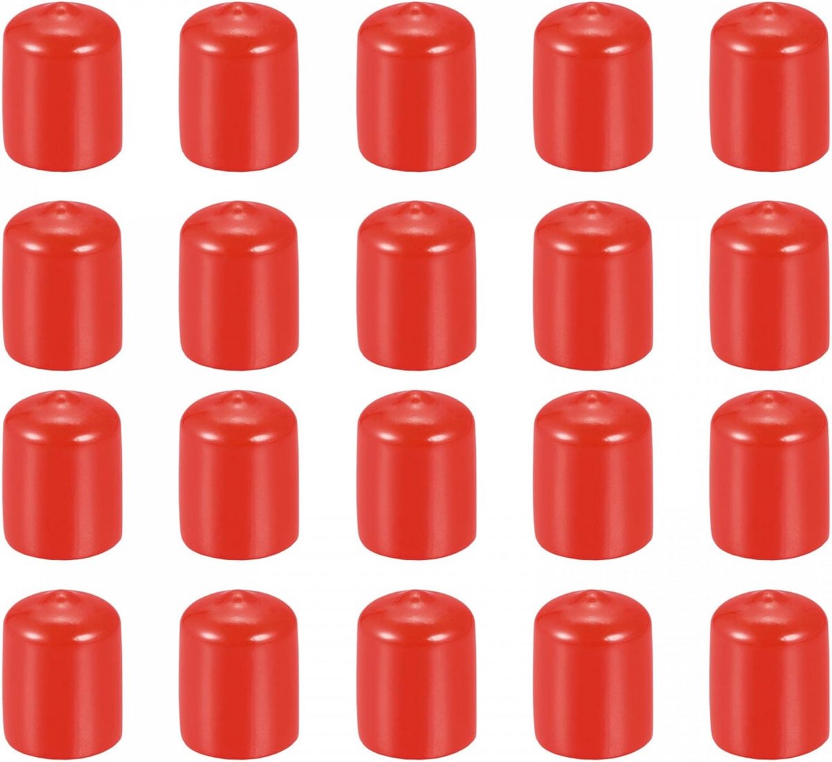Rubberen Beschermdoppen - Afsluitdoppen - Meubelbescherming - Flexibel en Duurzaam - 20 Stuks 18mm - Rood