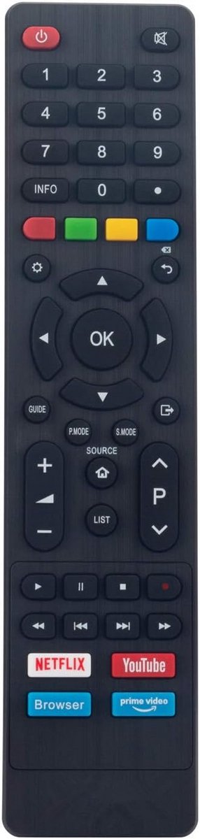 Afstandsbediening - TV Bediening - Televisie Bediening - Directe Werking - Ergonomisch - Zwart