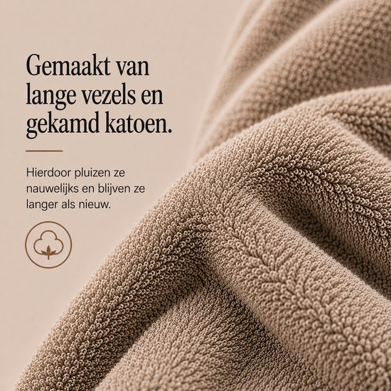 Misstowels.nl - Serviette - Serviette de qualité hôtelière - Marron châtain - 50x100 - 8+4 Bundle