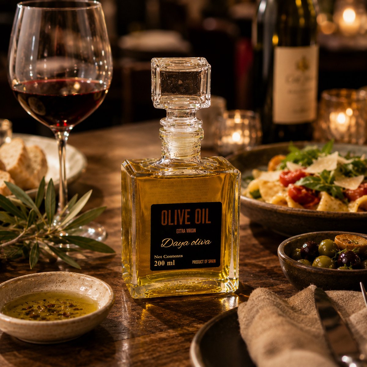 Olijfolie 20 cl - Extra Vierge Olijfolie - Luxe Glazen Designfles - 200 ml - Spaanse Olijfolie - Beneoliva - cadeau tip — cadeau in Kookcadeaus - foto 4