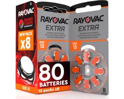 Rayovac Extra Advanced 13 Hoorbatterijen PR48 Oranje – 80 Stuks