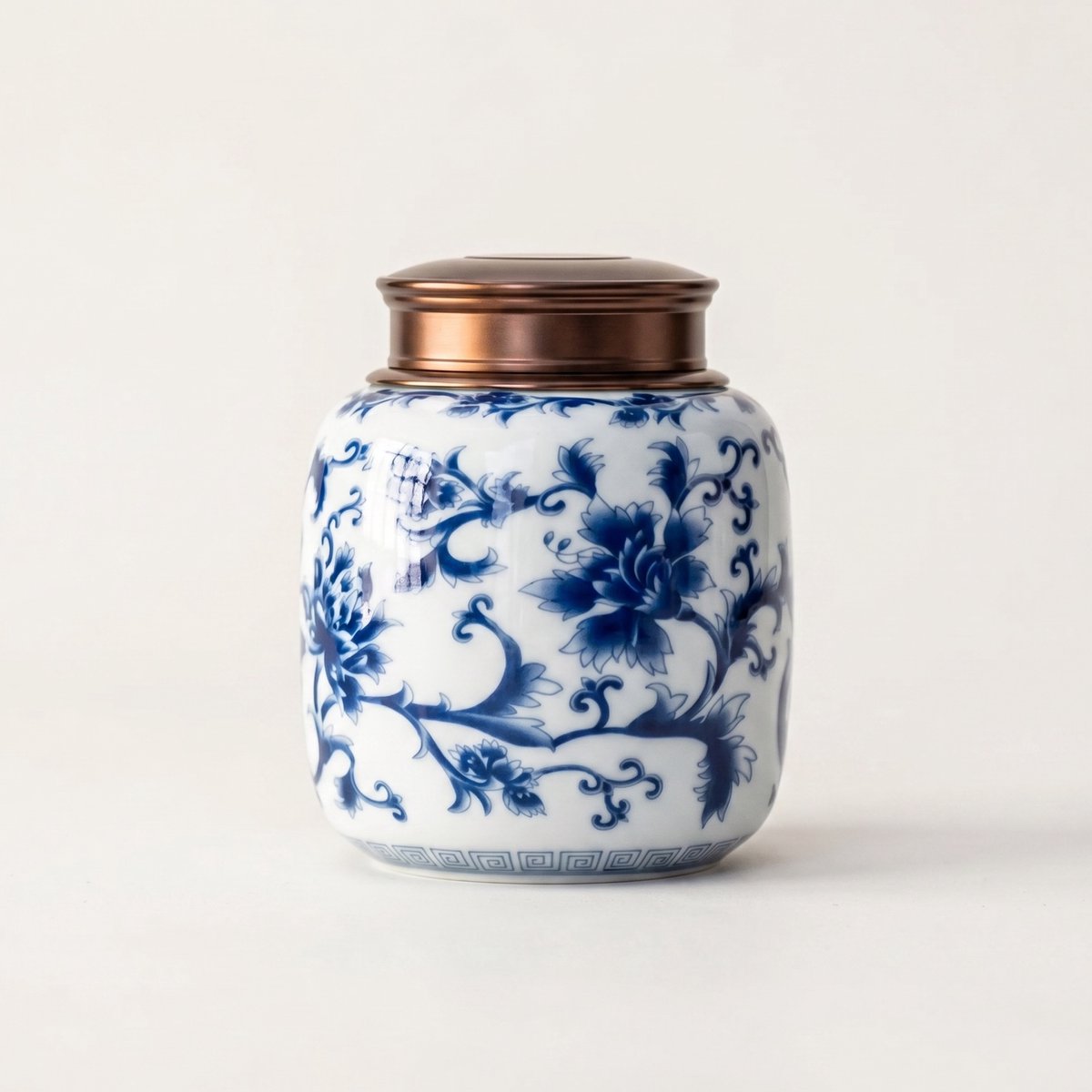 Artic Bloesem Urn - 500 ml - Keramiek - Blauw & Wit - Mini Urne - Urne Volwassene - Luxe As Urn - Voor Huisdieren of Menselijk As