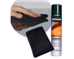 Leer onderhoud set met Collonil Waterstop Spray + doek - poetsdoek - was - olie - leerbescherming - leer - waterproof - leerproduct - leer - waterafstotend - leerspray