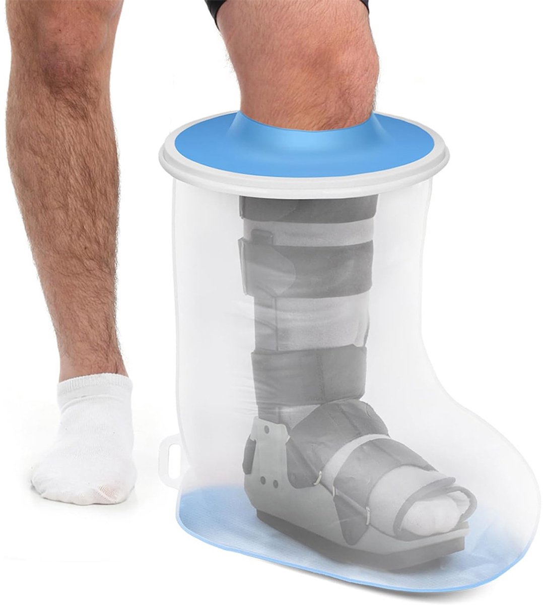 Gipsbeschermer Douche - Douchehoes Enkel - Verbandhoes - Douchegips - Waterdicht - Antislip - Herbruikbaar - 40cm - 1 Stuk