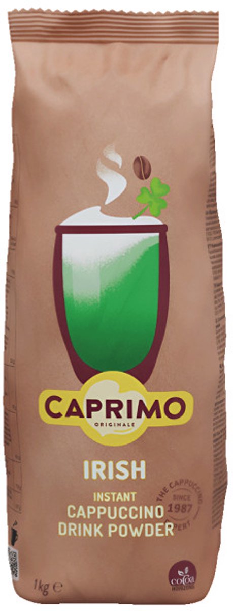 Flavoured instant cocoa-based cappuccino drink powder Caprimo Irish Cappuccino, 1 kg