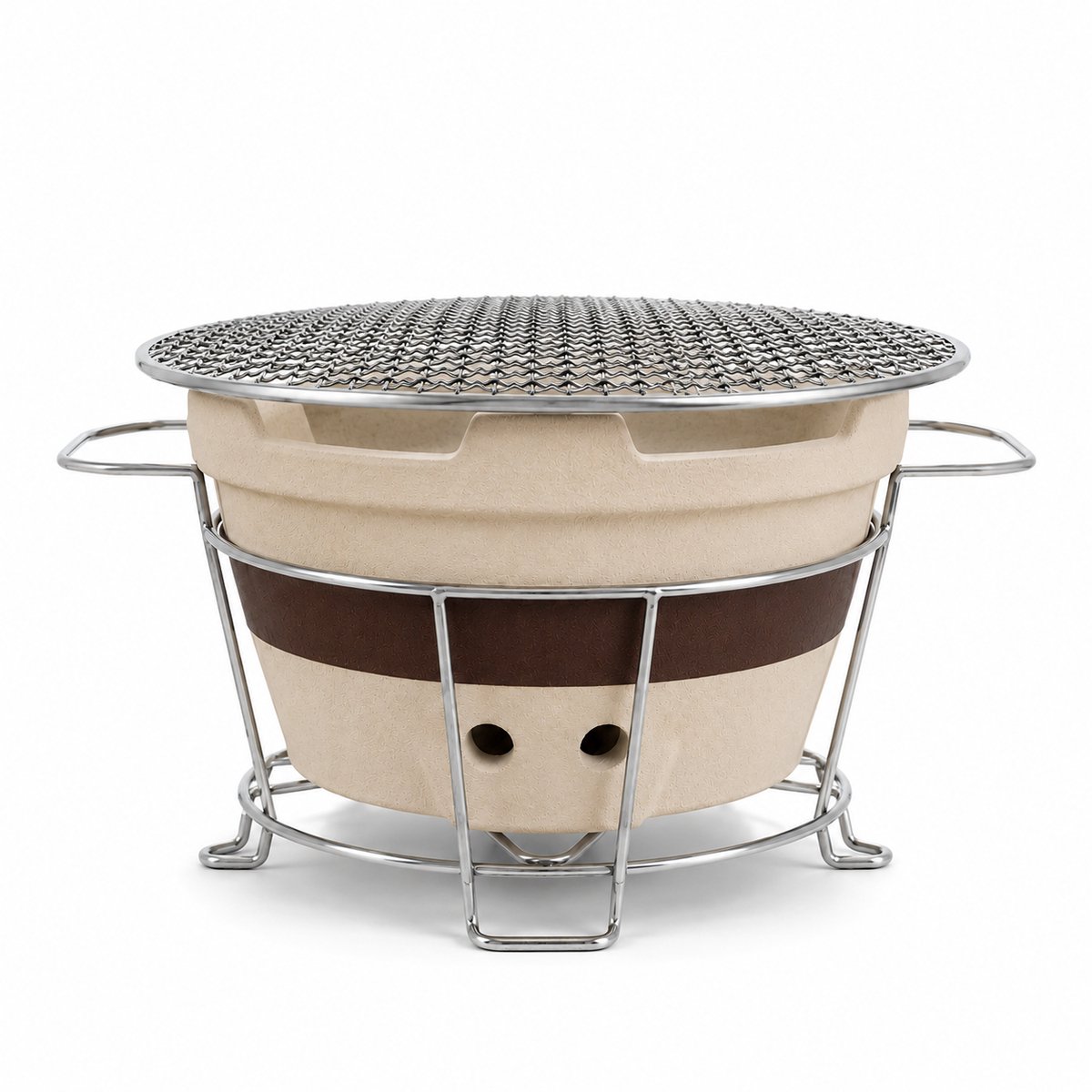 Grillies V1 Tafel BBQ – Compacte Mini Houtskool BBQ voor Tafel & Balkon – Draagbare Keramische Barbecue – foto 4