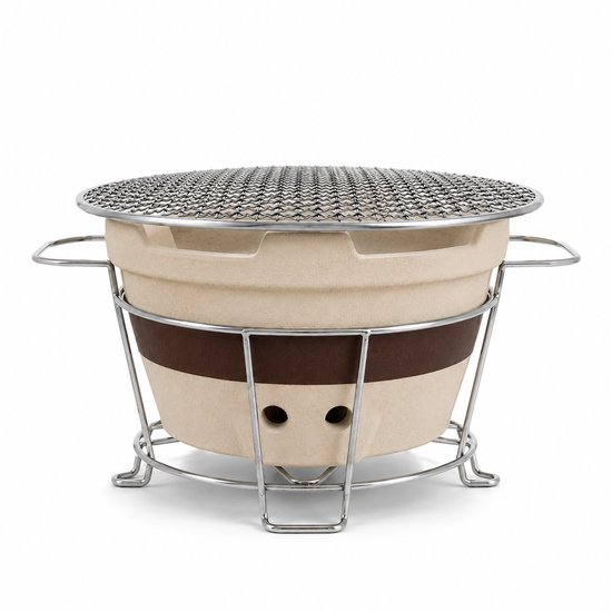 Grillies V1 Tafel BBQ - Compacte Mini Houtskool BBQ voor Tafel & Balkon - Draagbare Keramische Barbecue — afbeelding 5