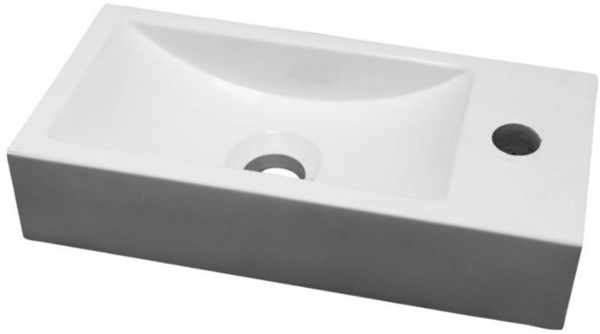 L'Aqua Kaja Fontein - Rechthoekig - Wit Keramiek - 36x18x9 cm - Wastafel Toilet / WC