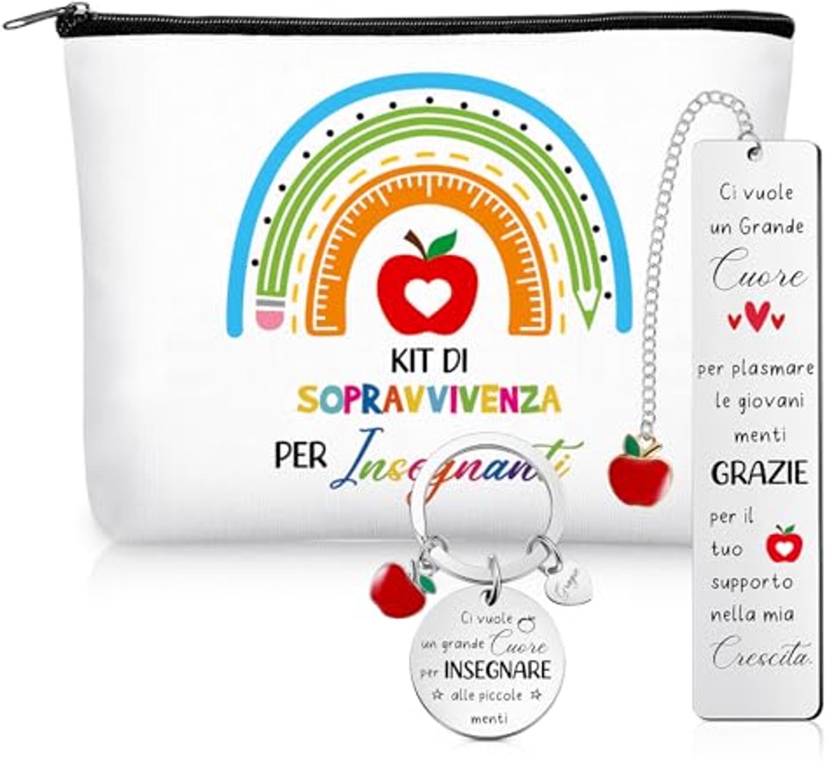 Docenten Cadeau Set - Bedankje Geschenk - Afscheid Vieren - Warme Teksten - 23 x 15 x 5 cm - Multicolor