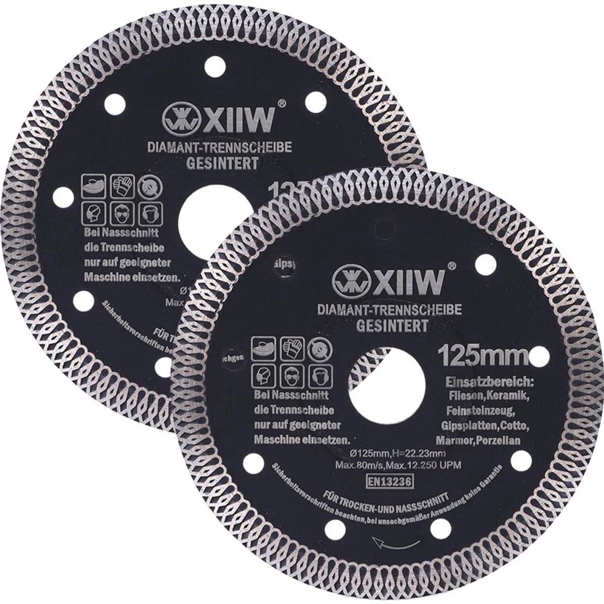 Diamant doorslijpschijf - Dunne schijf - Tegels snijden - Zelfkoelend - Ø125mm 1.4mm - Zilver