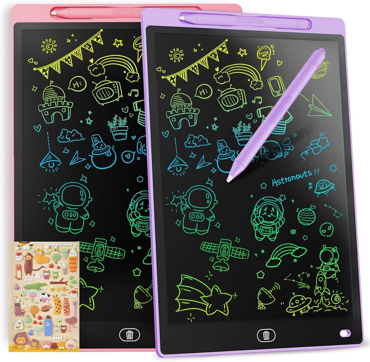 LCD Schrijftablet - Tekentablet Kinderen - Creatief Leren - Drukgevoelige Technologie - 10 Inch - Kleurrijk