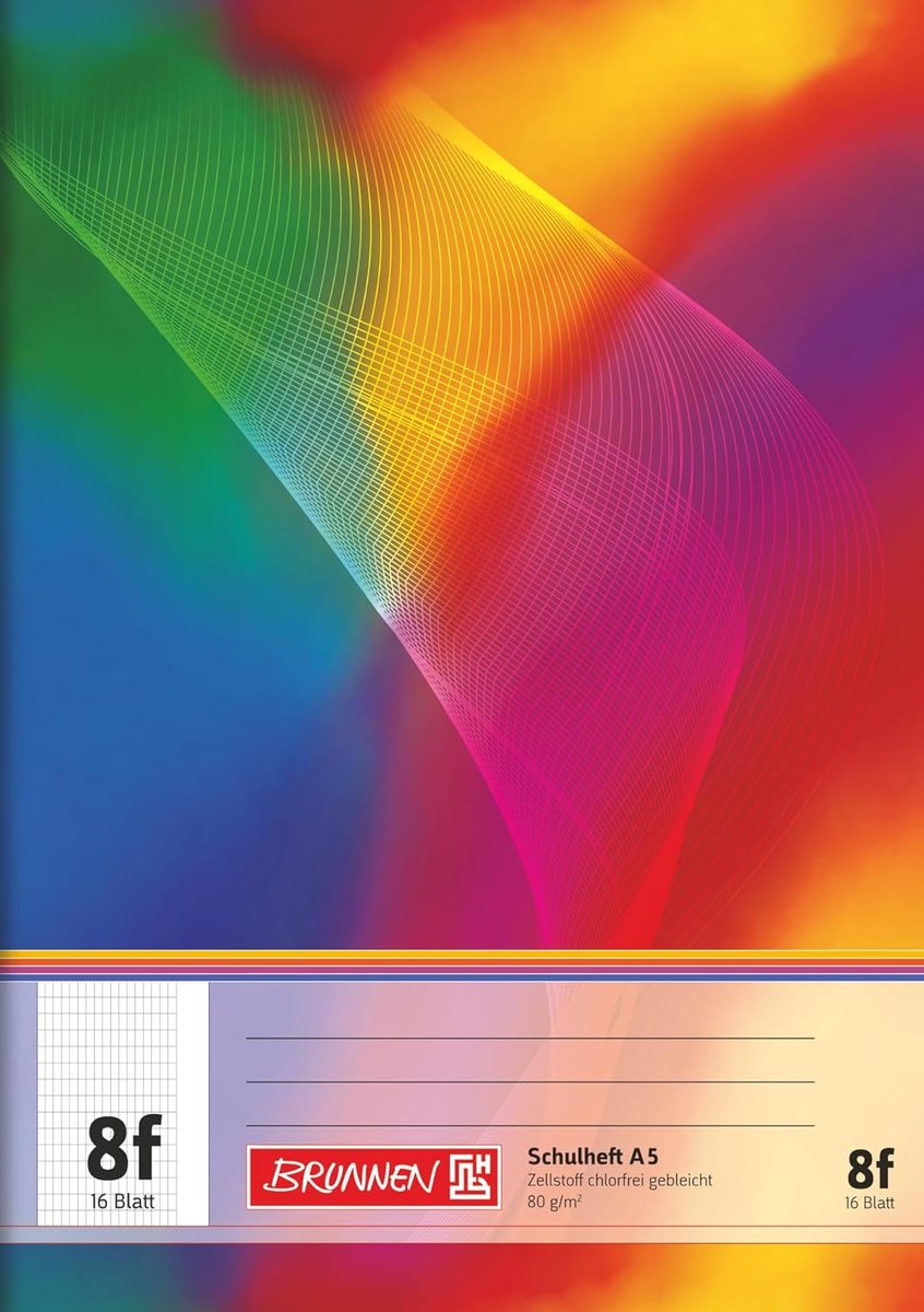 Schoolschrift A5 - Schrift 16 vellen - Notities Maken - FSC Keurmerk - A5 80g - Meerkleurig