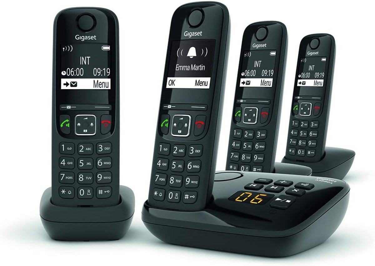 Draadloze Telefoon - DECT Telefoon - Thuiscommunicatie - Antwoordapparaat - 100 Contacten - Zwart